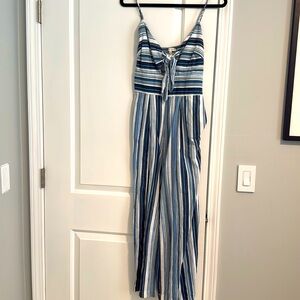 Striped cotton jumpsuit size XS